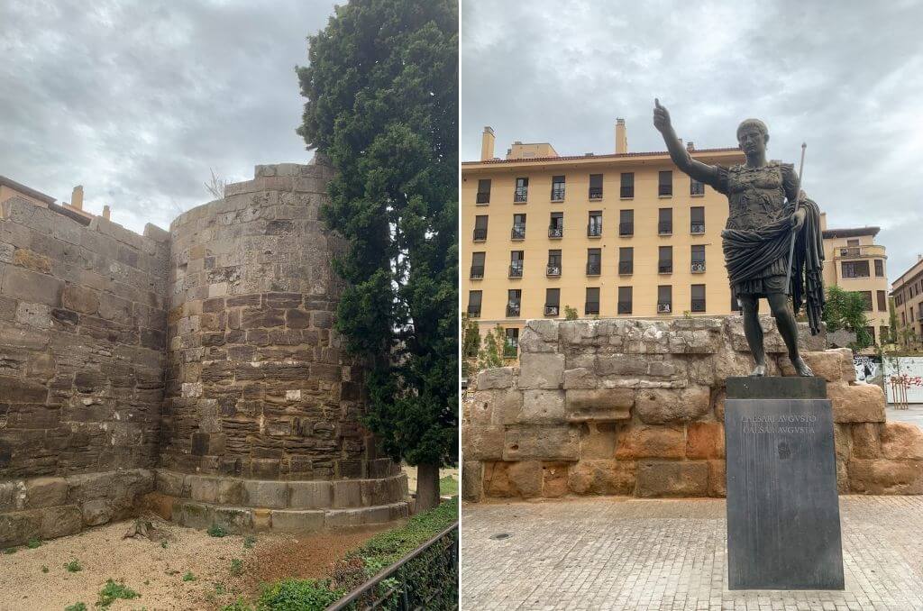 Muralla de Zaragoza y Cesar Augusto